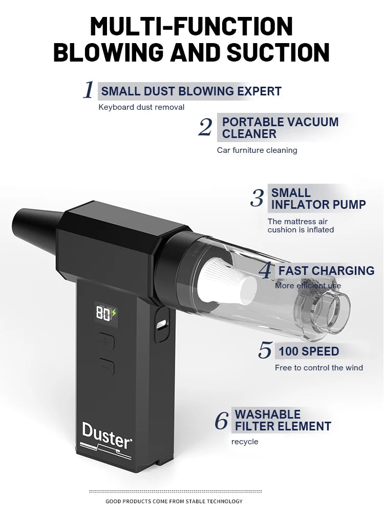 Kraftig Bærbar Luftblæser